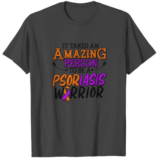 Psoriasis Warrior Amazing Lavender Orange Ribbon T Shirts