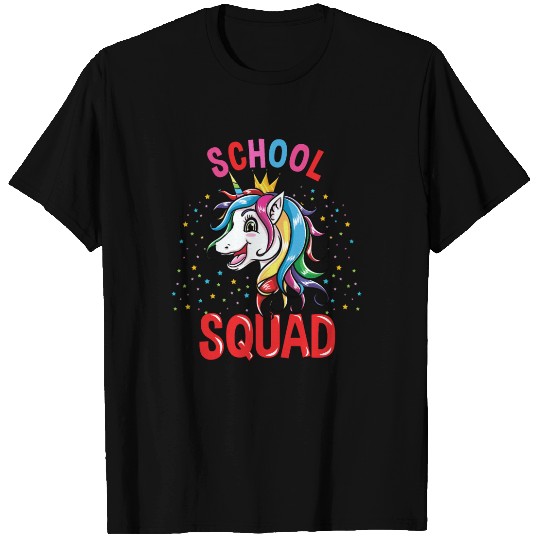 School Squad Unicorn Girls Back To School T Shirts