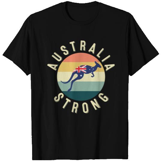 Australia Strong Kangaroo Retro Graphic T Shirts