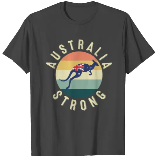 Australia Strong Kangaroo Retro Graphic T Shirts