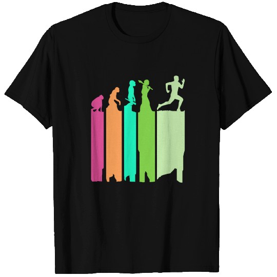 Mountain Trail Running Runner Evolution Of Running T Shirts