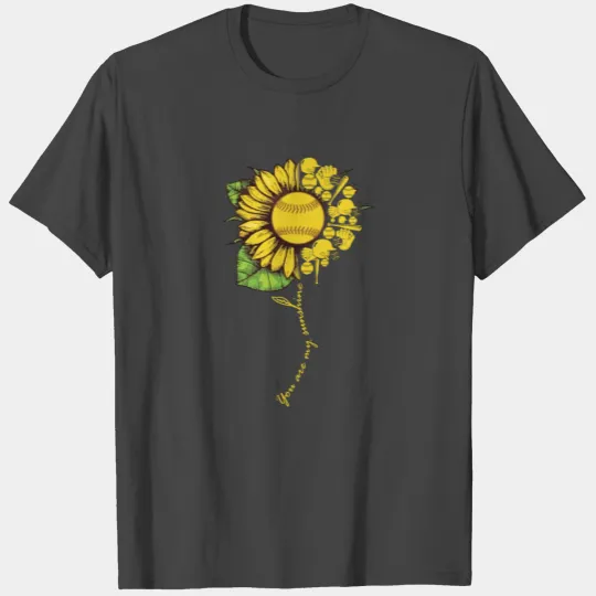 You Are My Sunshine Sunflower Baseball Lovers T Shirts