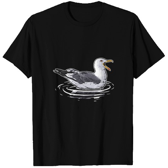 Screaming Seagull Sea Birds Birder T Shirts