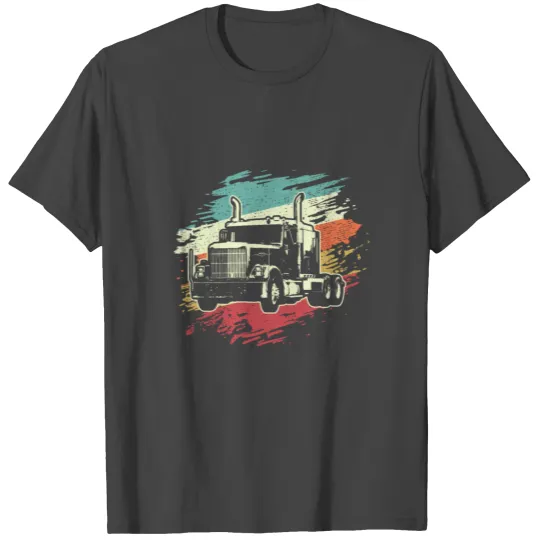 Trucker Big Rig Semi-Trailer Vintage Truck Driver T Shirts