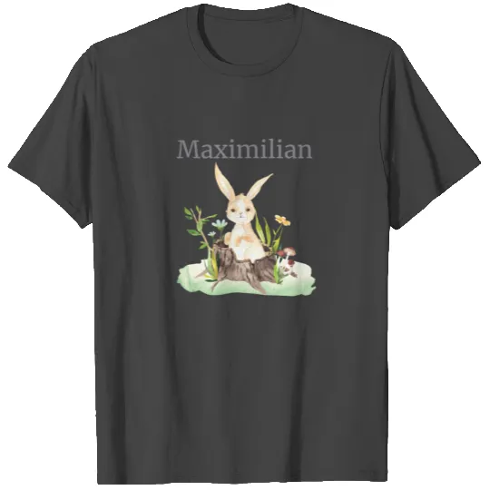 Waldtier Reh Hase Hedgehog Flowers Name Maximilian T Shirts