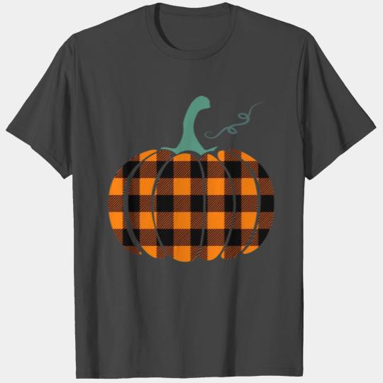 Buffalo Plaid Pumpkin T Shirts