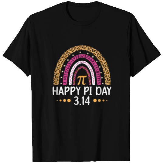 Pi Day T Shirts Spiral Pi Math Teacher 3.14 Rainbow