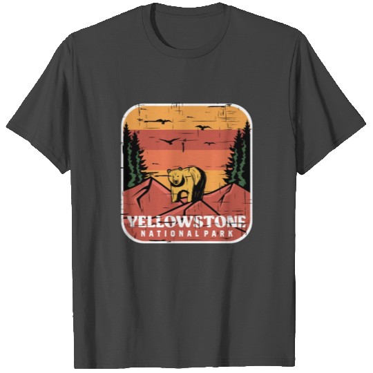 YStone National Park Souvenir Grizzly Bear Wy T Shirts
