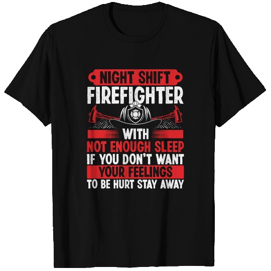 Night Shift Firefighter Fire Hose Mask Firemen T Shirts