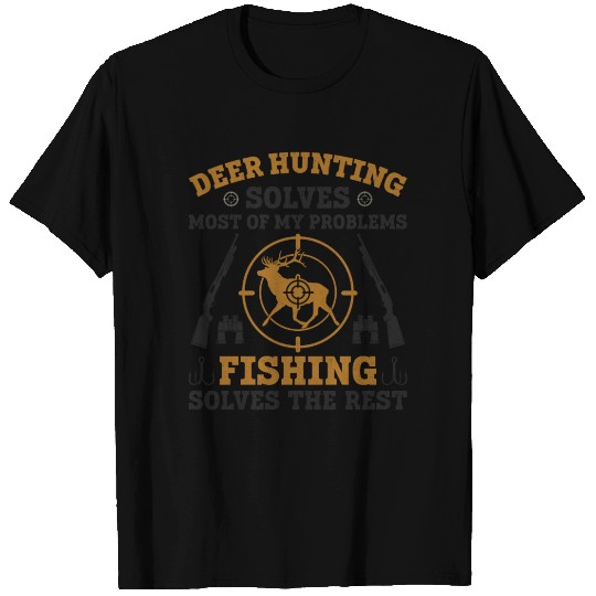 Buck Deer Hunting Hunter Fishing T Shirts