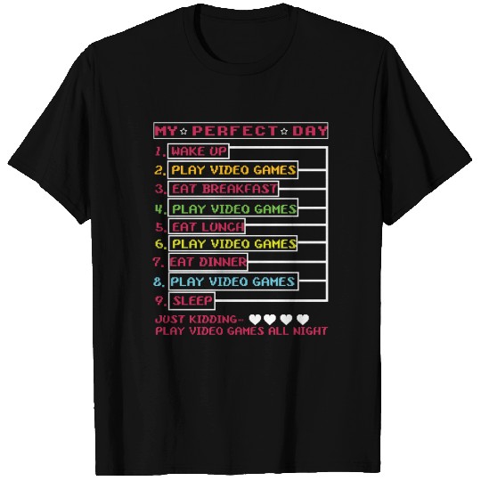 Perfect Is Play Video Game Day Lover Gaming T Shirts