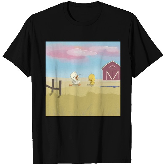 Joyful Duckling And Chick T Shirts