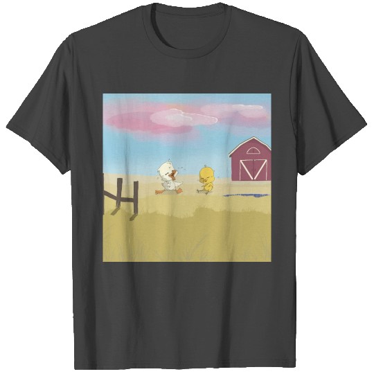 Joyful Duckling And Chick T Shirts