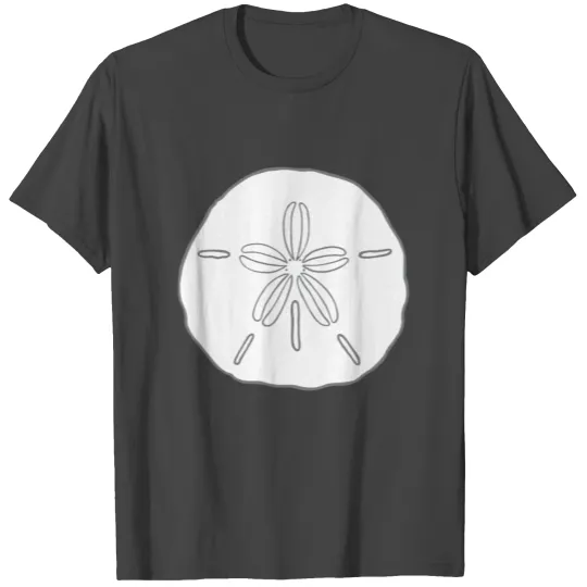Grey Sand Dollar Beach Illustration T Shirts