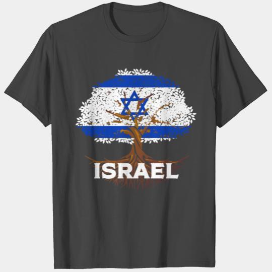 Israel Flag Tree T Shirts