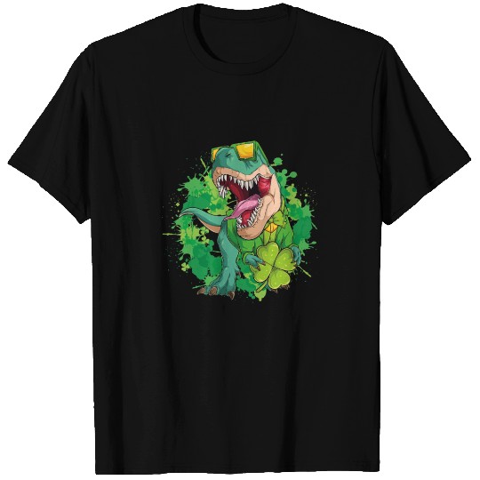 St Patrick s Day Dinosaur Trex T Shirts
