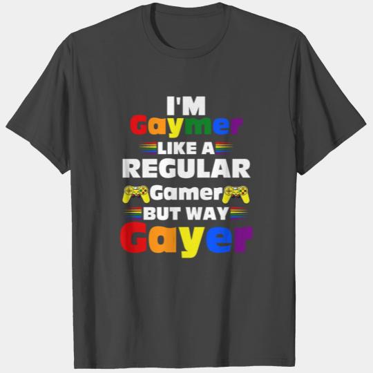 Funny Gaymer Gay Gamer Gayer - Pride Rainbow LGBT T Shirts