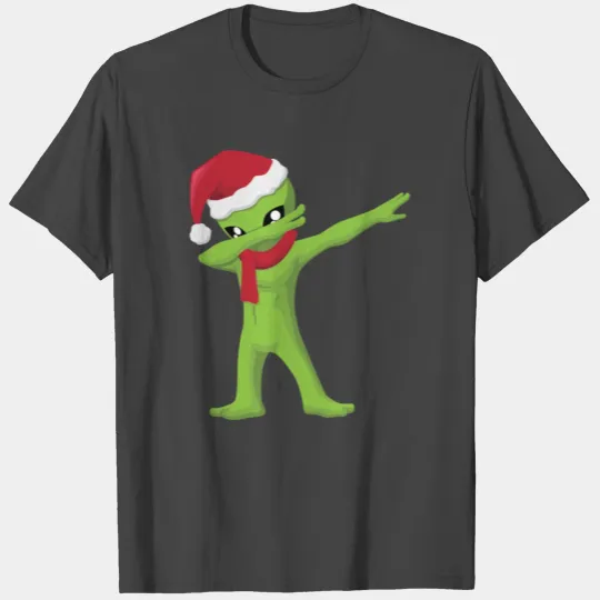 Funny Dabbing Alien Christmas Xmas T Shirts