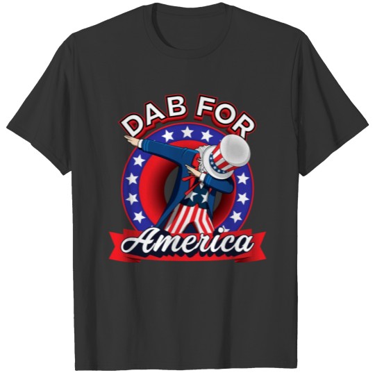 Funny Dabbing Uncle Sam 4th of July Independence D T Shirts