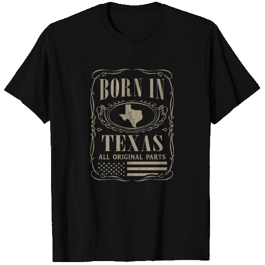 Vintage America US States Born Texas T Shirts