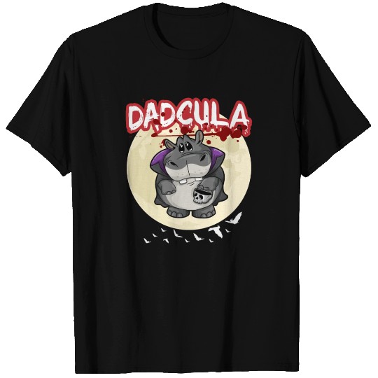Dadcula Dracula Vampire Dad Funny Halloween Party T Shirts