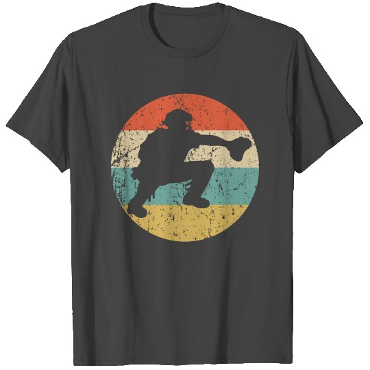 Baseball Catcher Silhouette Retro Baseball T Shirts