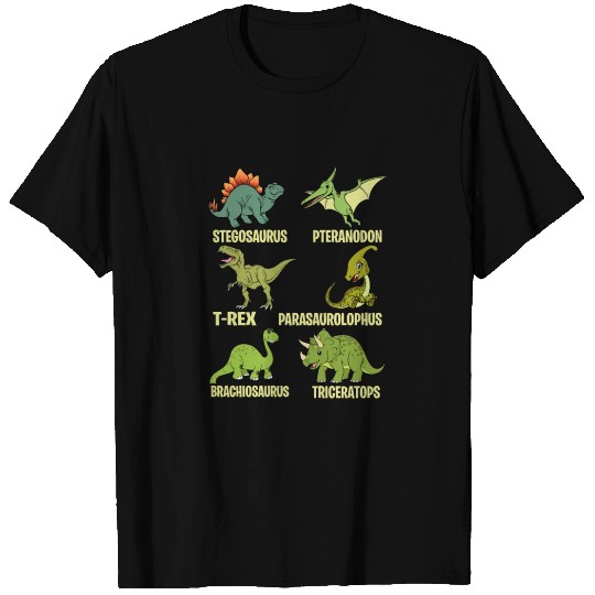Types of Dinosaurs, Dinosaur names, dino T Shirts