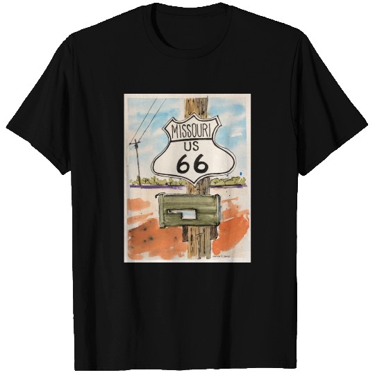Missouri Route 66 Sign T Shirts