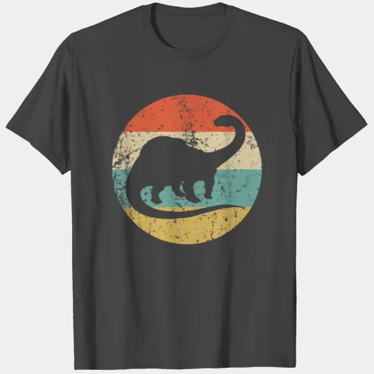 Brontosaurus Apatosaurus Silhouette Retro Dinosaur T Shirts