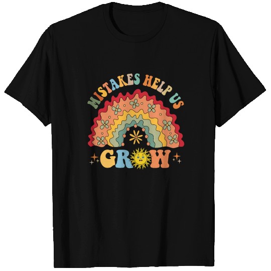 Mistakes Help Us Grow Groovy Growth Mind T Shirts