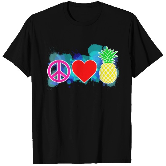 peace love pineapple T Shirts