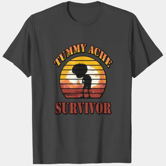 Tummy Ache Survivor Sunset Vintage  T Shirts