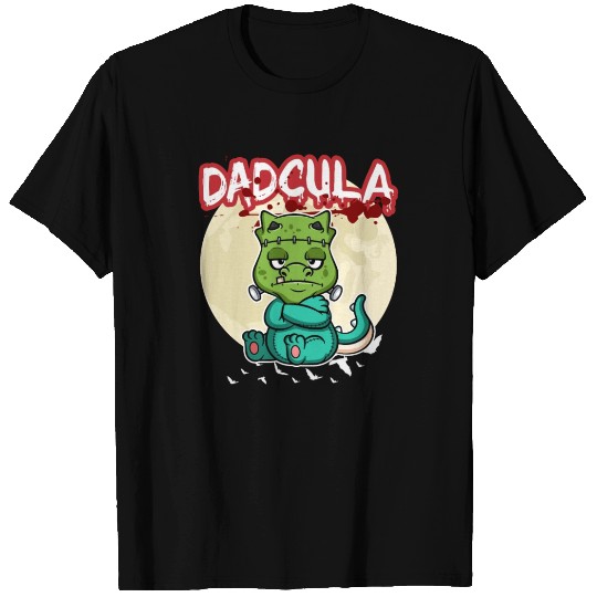 Dadcula Dracula Vampire Dad Funny Halloween Party T Shirts