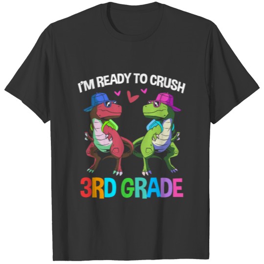 3rd Grade Dinosaur Back To School Third Grade T Shirts