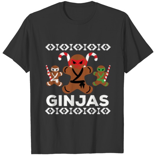Ginjas Ninjas Cute Gingerbread Christmas Cookie Ba T Shirts