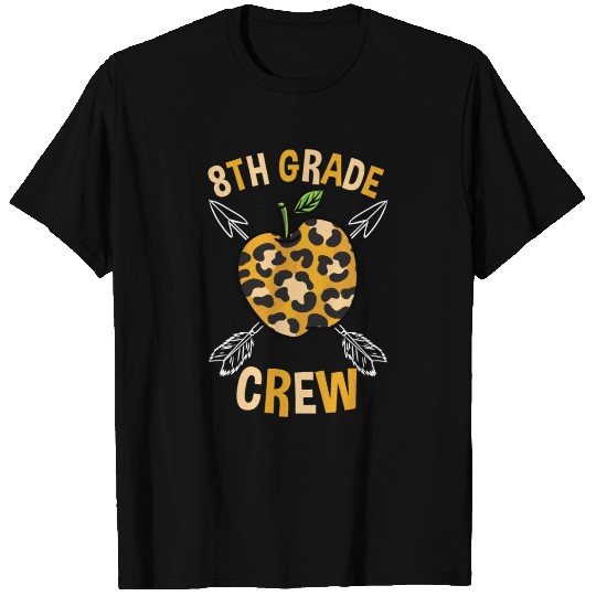 8th Grade Back To School Crew Leopard Print T Shirts