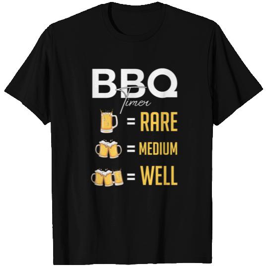 Humorous BBQ Timer Alcohol Drink Smoking Meats T Shirts