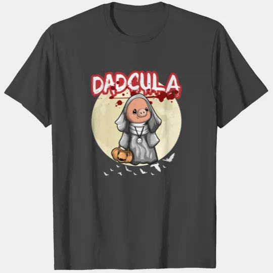Dadcula Dracula Vampire Dad Funny Halloween Party T Shirts
