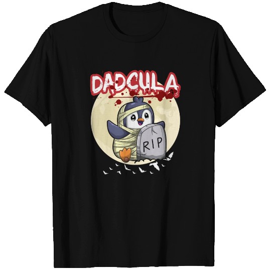 Dadcula Dracula Vampire Dad Funny Halloween Party T Shirts