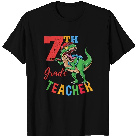 7th Grade Teacher T-Rex Dinosaur Boys T Shirts