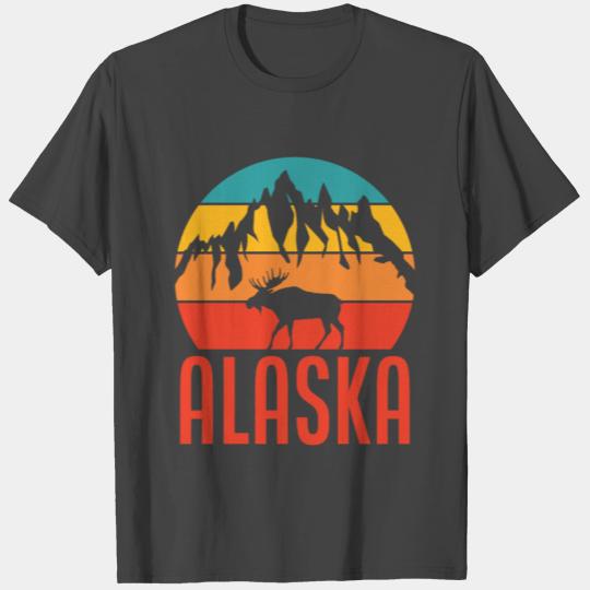 Alaska Mountains Moose T Shirts