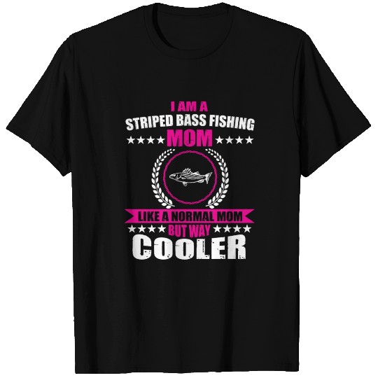 Striped Bass Fishing Mom T Shirts