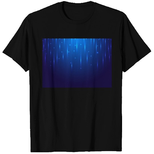 Navy Blue Glowing Neon Dots T Shirts