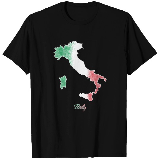 Stylized Italy Map T Shirts