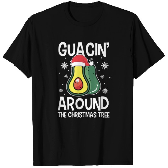 Christmas Guacin Around The Tree Avocado Xmas T Shirts