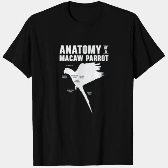 Macaw Anatomy Birdwatching Parrot Bird Lover T Shirts