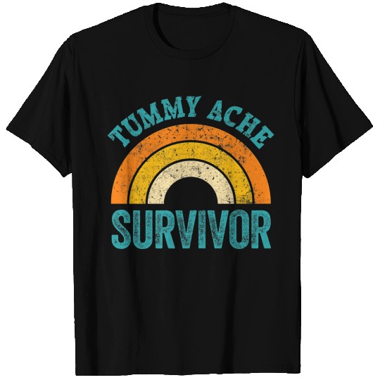 Tummy Ache Survivor Women Men Stomachache T Shirts Rain