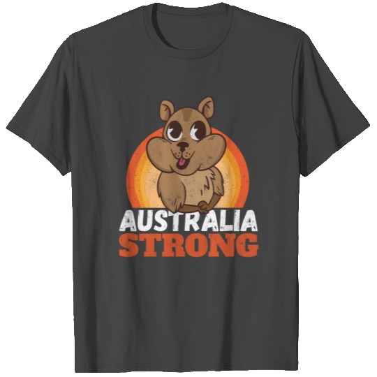 Strong Australian Cute Wombat Australia Day T Shirts