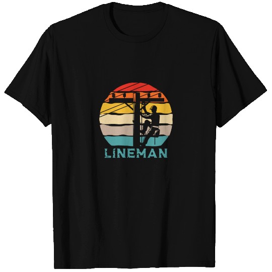 Lineman Retro Vintage T Shirts
