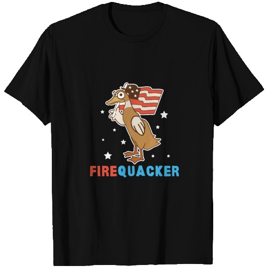 Funny Duck Firequacker T Shirts